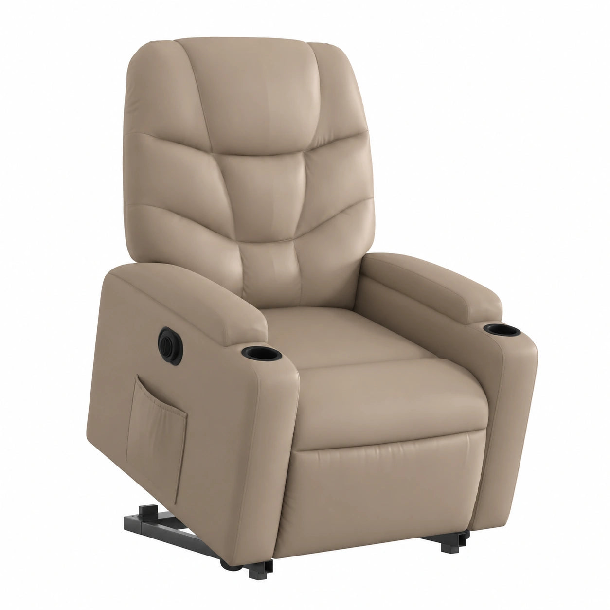 Poltrona Reclinabile Elettrica in Similpelle Cappuccino