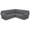 Copridivano Angolare Impermeabile, 5 Posti, Jacquard Elasticizzato Antiscivolo, Lavabile in Lavatrice – Grigio