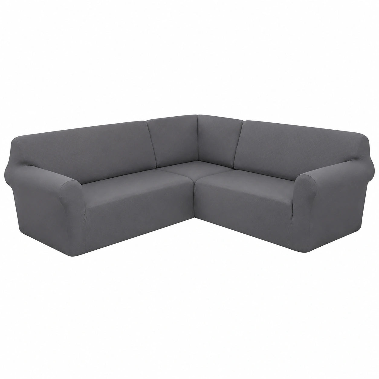 Copridivano Angolare Impermeabile, 5 Posti, Jacquard Elasticizzato Antiscivolo, Lavabile in Lavatrice – Grigio
