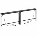 Consolle Salvaspazio 15 cm con Ricarica Integrata, Design Industriale, Struttura in Acciaio per Casa e Ufficio