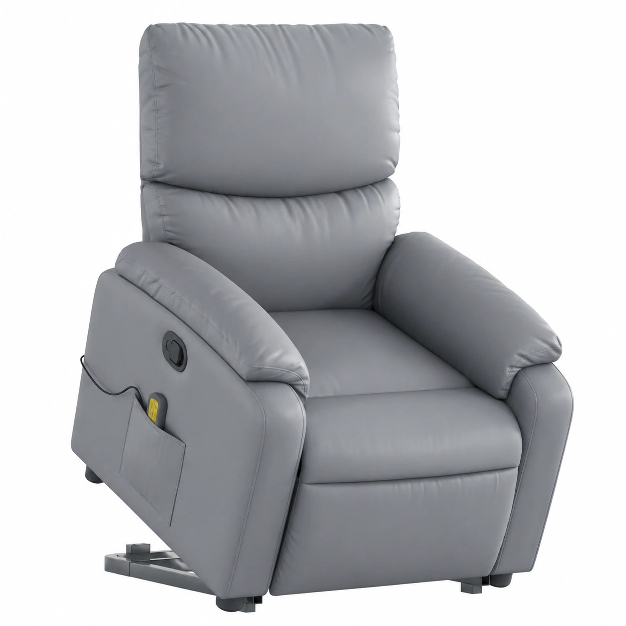 Poltrona Relax Reclinabile con Massaggio in Similpelle Grigia