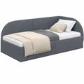 Letto ad Angolo in Velluto Grigio Scuro 80x200 cm, Design Elegante e Confortevole