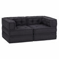 Divano Modulare 2 Posti in Tessuto Antracite 140x70x56 cm, Design Moderno e Versatile